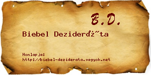 Biebel Dezideráta névjegykártya